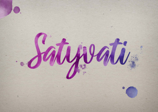 Free photo of Satyvati Watercolor Name DP