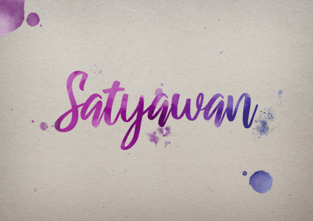 Free photo of Satyawan Watercolor Name DP