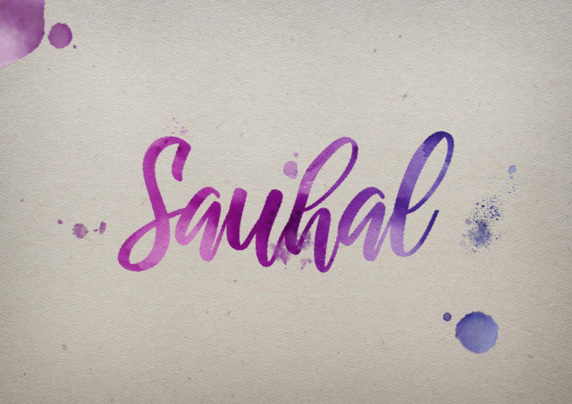 Free photo of Sauhal Watercolor Name DP