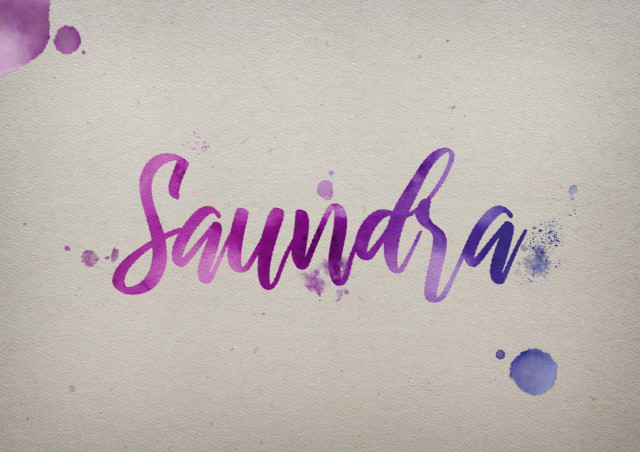 Free photo of Saundra Watercolor Name DP