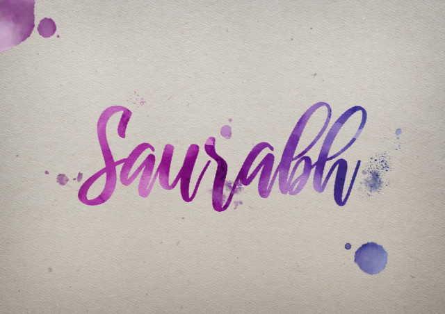 Free photo of Saurabh Watercolor Name DP