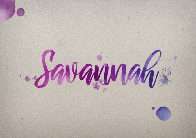 Free photo of Savannah Watercolor Name DP