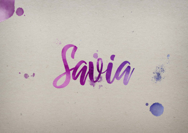 Free photo of Savia Watercolor Name DP