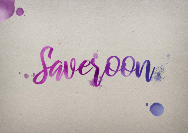 Free photo of Saveroon Watercolor Name DP