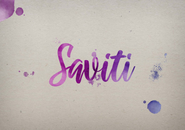 Free photo of Saviti Watercolor Name DP