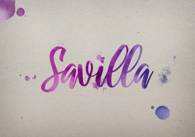 Free photo of Savilla Watercolor Name DP