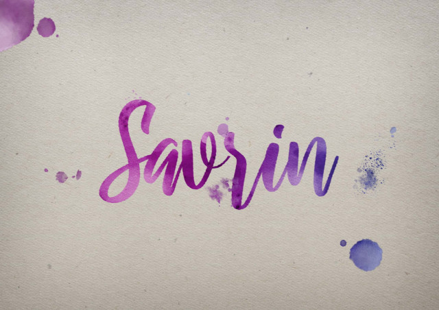 Free photo of Savrin Watercolor Name DP