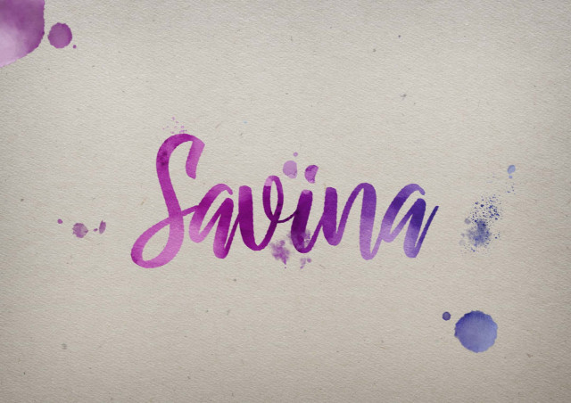 Free photo of Savina Watercolor Name DP