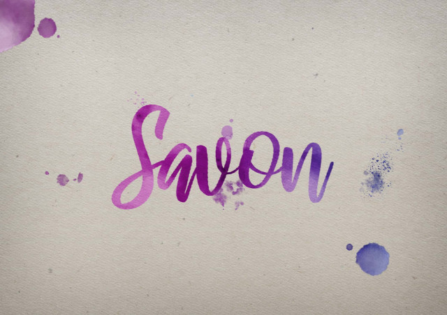 Free photo of Savon Watercolor Name DP