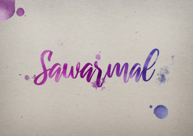 Free photo of Sawarmal Watercolor Name DP