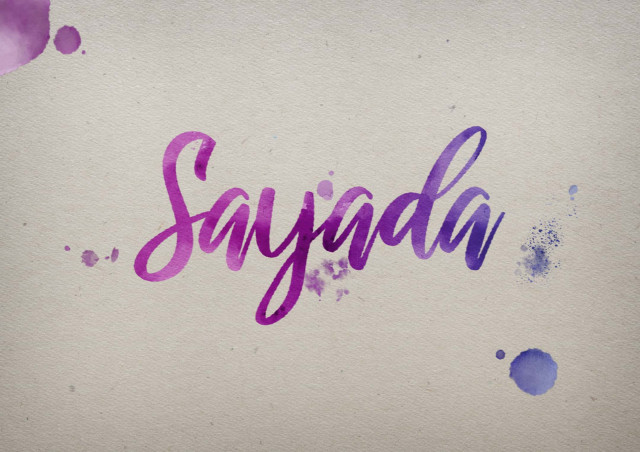 Free photo of Sayada Watercolor Name DP