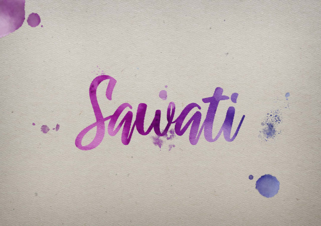 Free photo of Sawati Watercolor Name DP