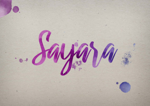 Free photo of Sayara Watercolor Name DP