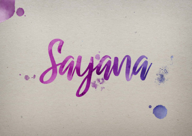 Free photo of Sayana Watercolor Name DP