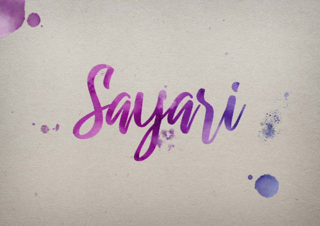 Free photo of Sayari Watercolor Name DP