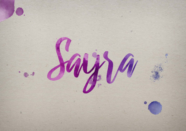 Free photo of Sayra Watercolor Name DP