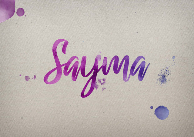 Free photo of Sayma Watercolor Name DP