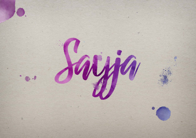 Free photo of Sayja Watercolor Name DP