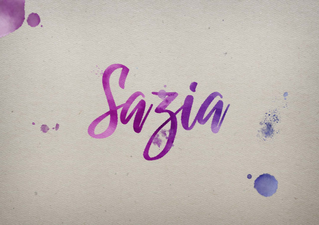 Free photo of Sazia Watercolor Name DP