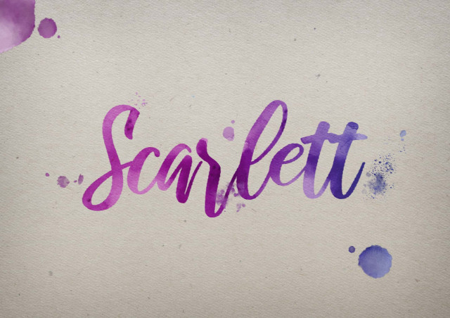 Free photo of Scarlett Watercolor Name DP