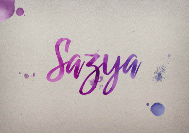 Free photo of Sazya Watercolor Name DP