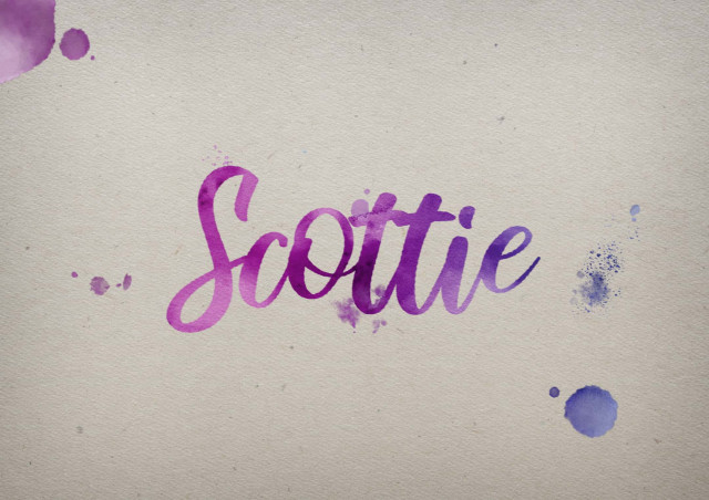 Free photo of Scottie Watercolor Name DP