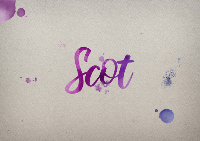 Free photo of Scot Watercolor Name DP