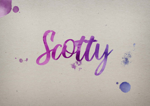 Free photo of Scotty Watercolor Name DP