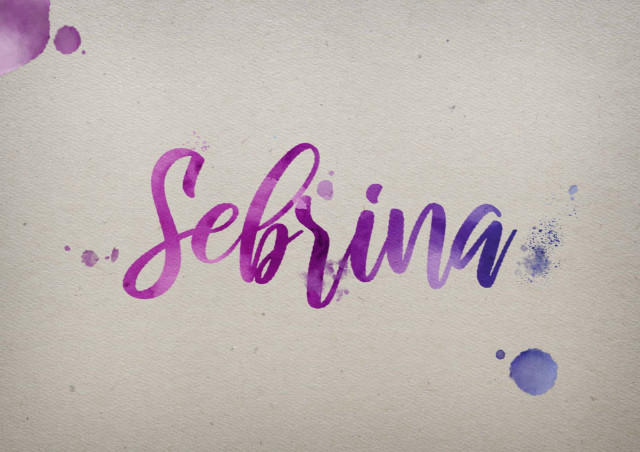 Free photo of Sebrina Watercolor Name DP