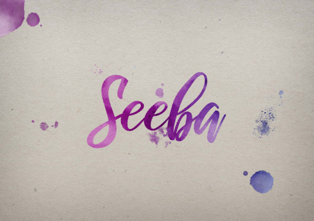 Free photo of Seeba Watercolor Name DP