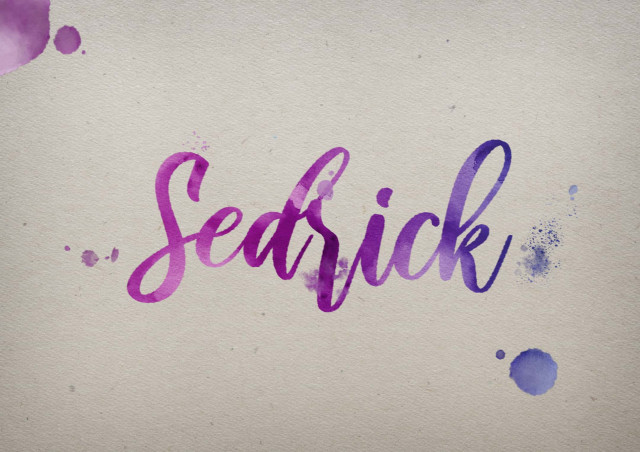 Free photo of Sedrick Watercolor Name DP