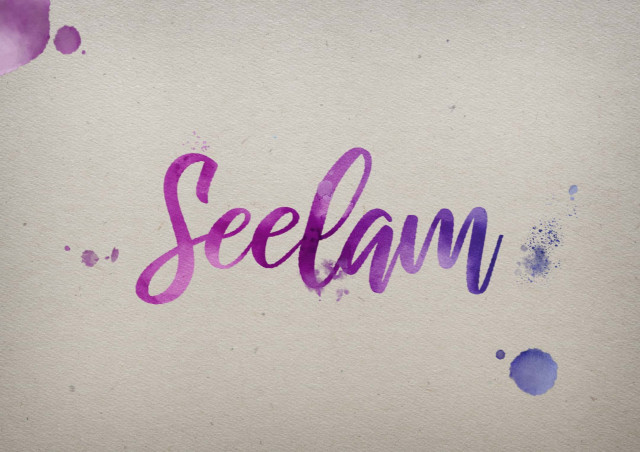 Free photo of Seelam Watercolor Name DP