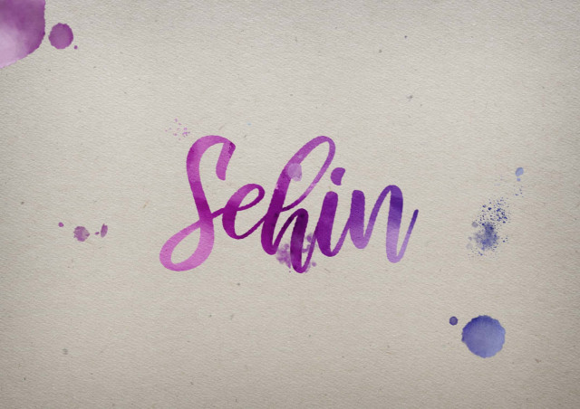 Free photo of Sehin Watercolor Name DP