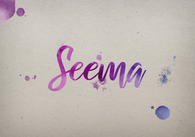 Free photo of Seema Watercolor Name DP