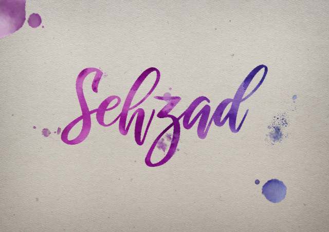 Free photo of Sehzad Watercolor Name DP