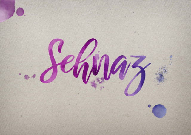 Free photo of Sehnaz Watercolor Name DP
