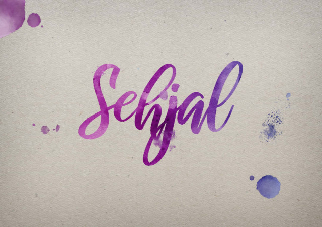 Free photo of Sehjal Watercolor Name DP