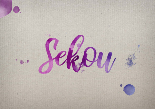 Free photo of Sekou Watercolor Name DP