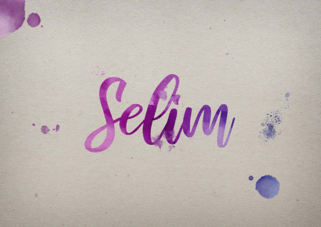 Free photo of Selim Watercolor Name DP