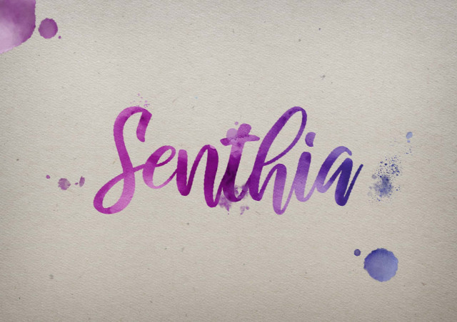 Free photo of Senthia Watercolor Name DP