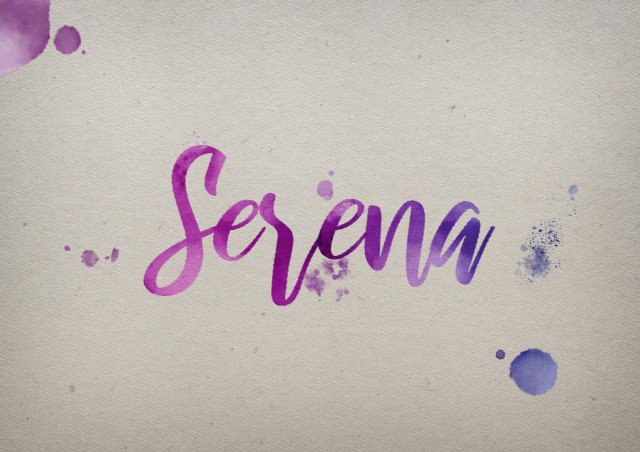 Free photo of Serena Watercolor Name DP