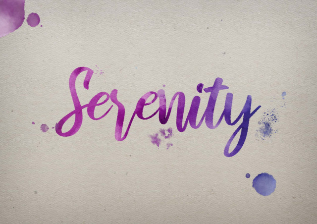 Free photo of Serenity Watercolor Name DP
