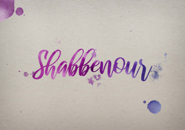 Free photo of Shabbenour Watercolor Name DP