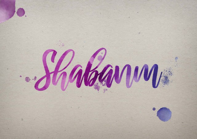 Free photo of Shabanm Watercolor Name DP