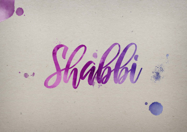 Free photo of Shabbi Watercolor Name DP