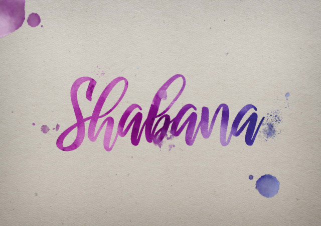 Free photo of Shabana Watercolor Name DP