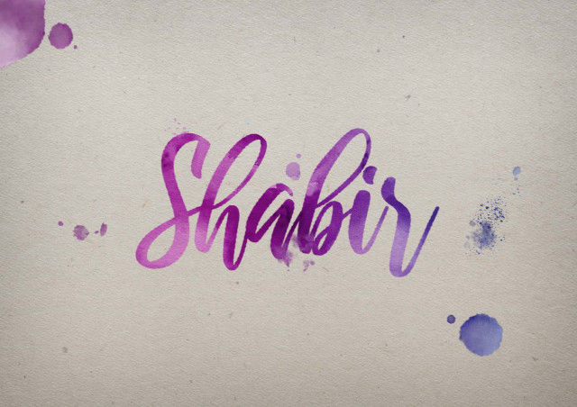 Free photo of Shabir Watercolor Name DP