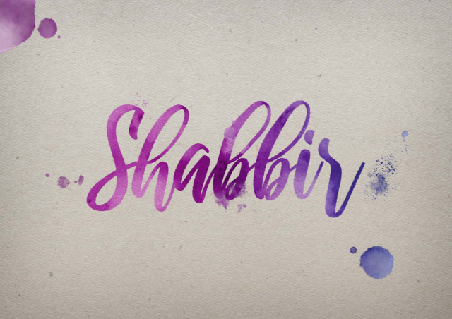 Free photo of Shabbir Watercolor Name DP