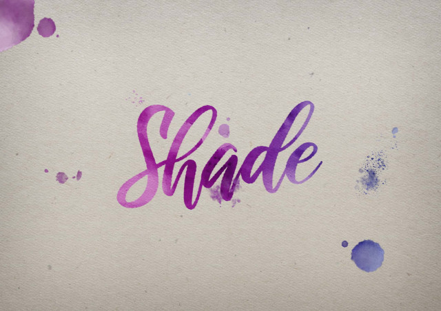 Free photo of Shade Watercolor Name DP