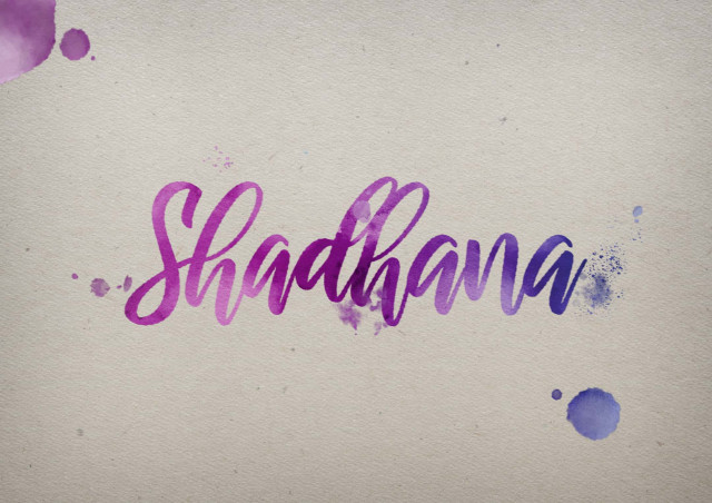 Free photo of Shadhana Watercolor Name DP